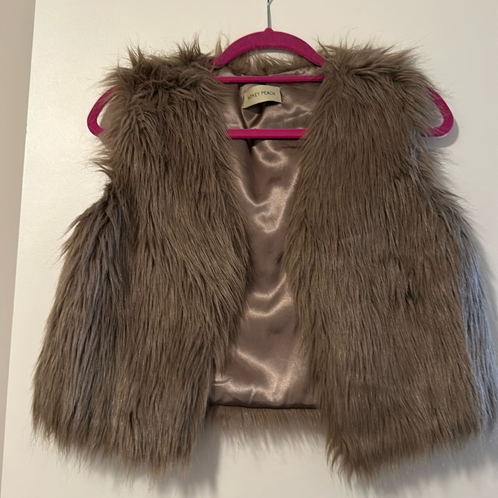 Faux fur vest
